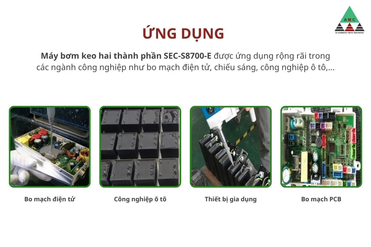 Ứng dụng của Máy bơm keo hai thành phần SEC-S8700-E ung dung cua may bom keo hai thanh phan sec-s8700-e