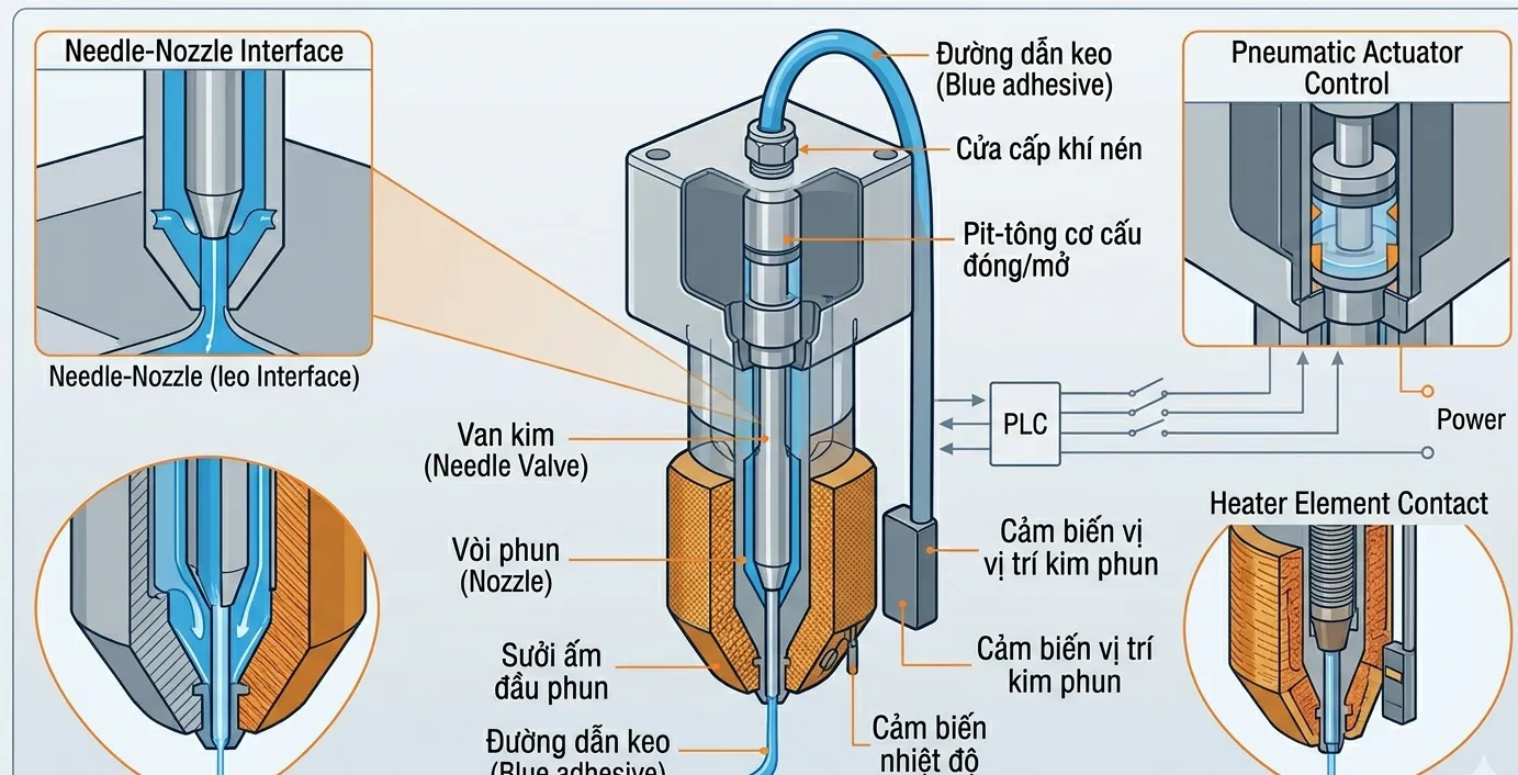 cau tao co ban cua cum cap keo trong may cap keo tu dong