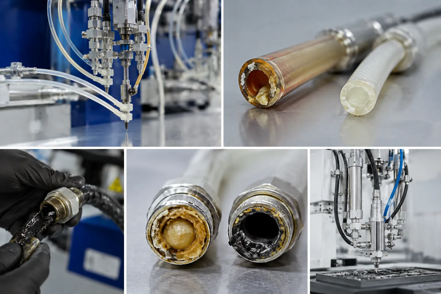 Nguyên nhân máy bơm keo epoxy bị đóng rắn trong đường ống và cách phòng tránh