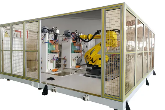 Máy hàn điểm tự động dạng hàn lồi sử dụng robot cho đai ốc ô tô